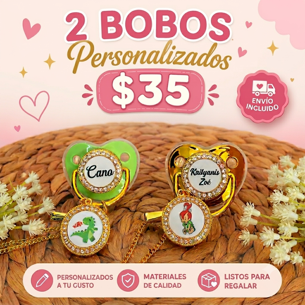 Oferta 2 bobos personalizados